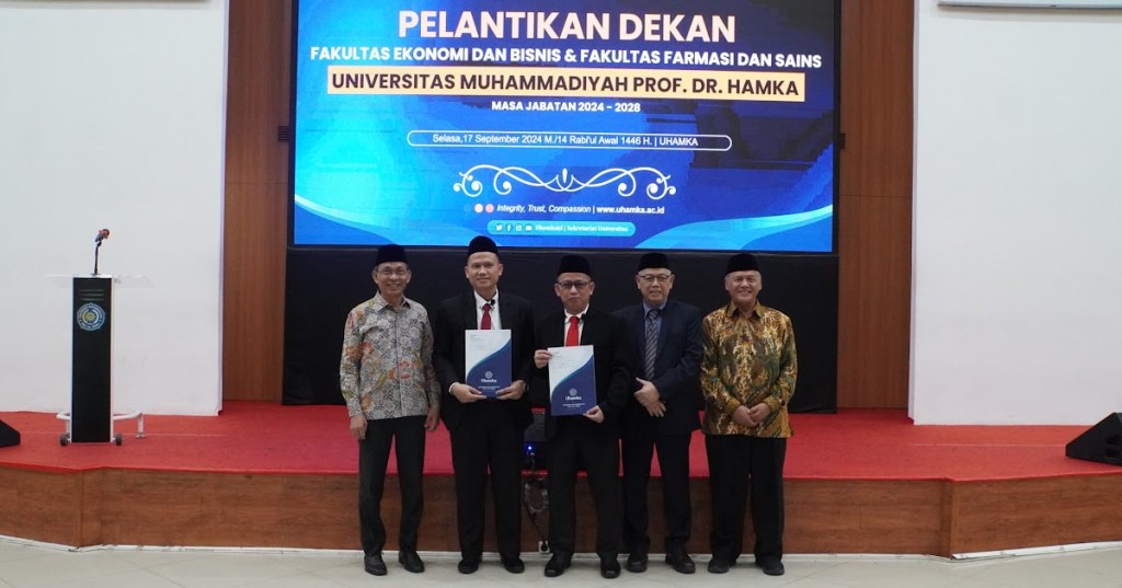 Ikhtiar Menuju Institusi Unggul, Uhamka Lantik 2 Dekan Baru Periode 2024&nbsp;-2028